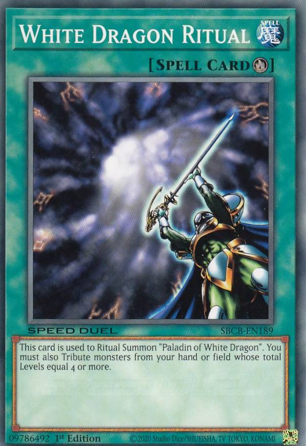 遊戯王 SBCB-EN189 白竜降臨 White Dragon Ritual (英語版 1st Edition ノーマル) Speed Duel: Battle City Box