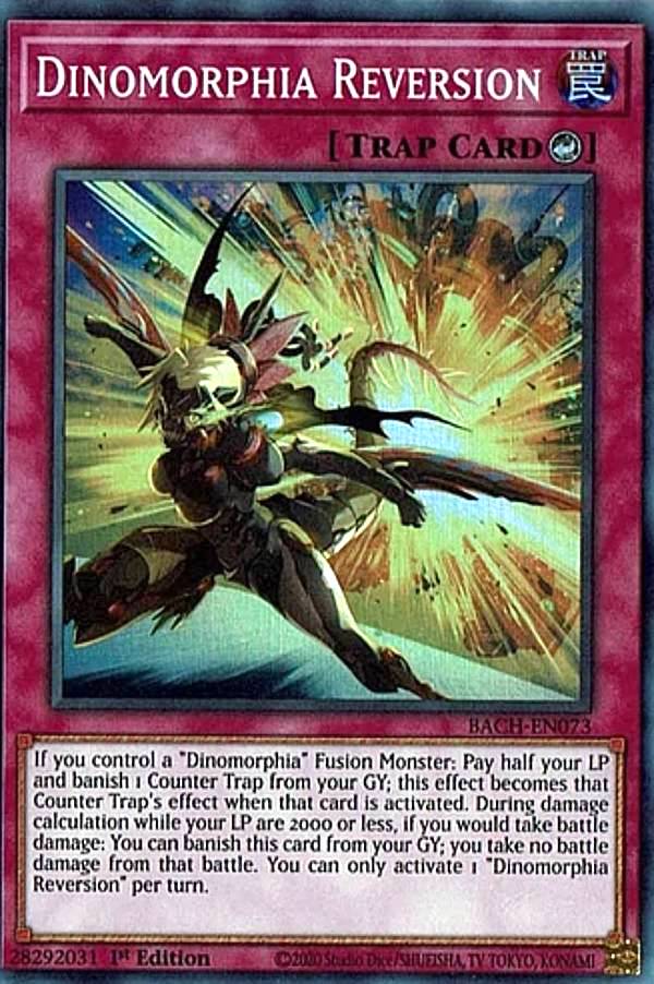 遊戯王 BACH-EN073 ダイノルフィア・リヴァージョン Dinomorphia Reversion (英語版 1st Edition スーパーレア) Battle of Chaos