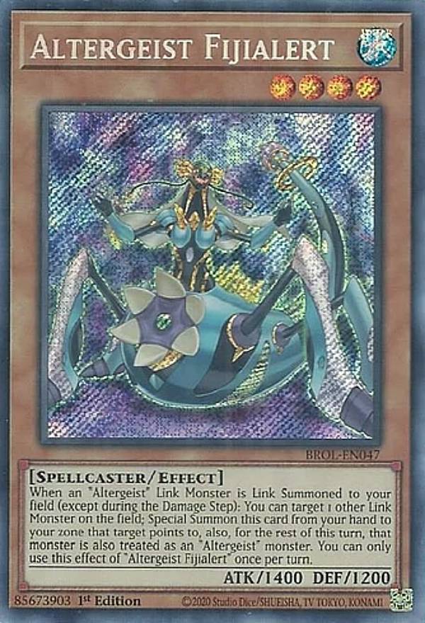 遊戯王 BROL-EN047 オルターガイスト・フィジアラート Altergeist Fijialert (英語版 1st Edition シークレットレア) Brothers of Legend