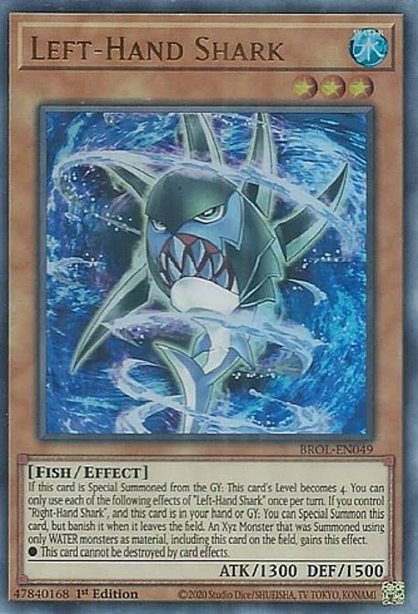遊戯王 BROL-EN049 レフトハンド・シャーク Left-Hand Shark (英語版 1st Edition ウルトラレア) Brothers of Legend
