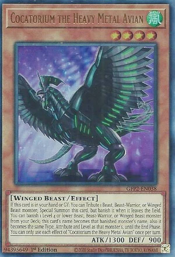 遊戯王 GFP2-EN038 超重禽属コカトリウム Cocatorium the Heavy Metal Avian (英語版 1st Edition ウルトラレア) Ghosts From the Past:The 2nd Haunting