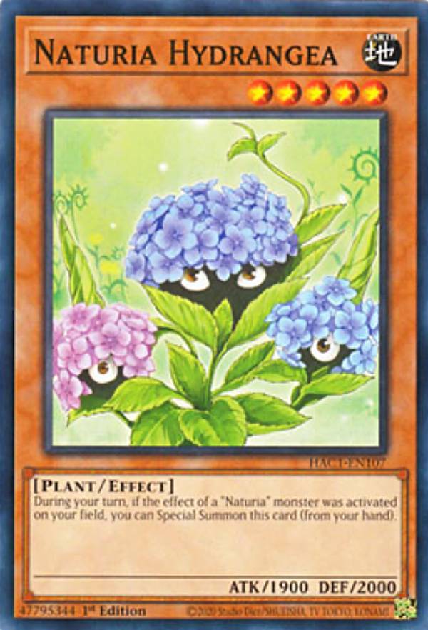 遊戯王 HAC1-EN107 ナチュル・ハイドランジー Naturia Hydrangea (英語版 1st Edition ノーマル) Hidden Arsenal:Chapter 1【海外品 小傷がある場合もございます】