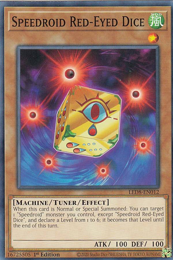 ͷ LED8-EN012 SRܤΥ Speedroid Red-Eyed Dice (Ѹ 1st Edition Ρޥ) Legendary Duelists Synchro Storm