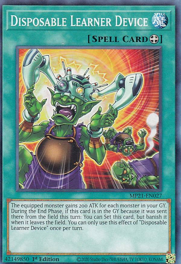遊戯王 MP21-EN027 使い捨て学習装置 Disposable Learner Device (英語版 1st Edition ノーマル) 2021 Tin of Ancient Battles Mega Pack