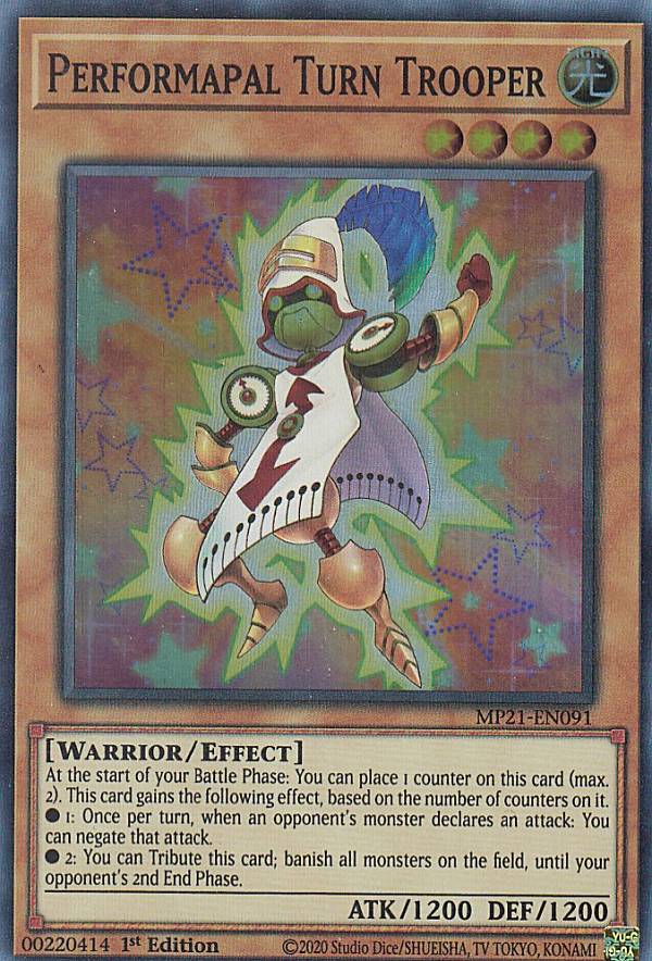 遊戯王 MP21-EN091 EMターントルーパー Performapal Turn Trooper (英語版 1st Edition スーパーレア) 2021 Tin of Ancient Battles Mega Pack