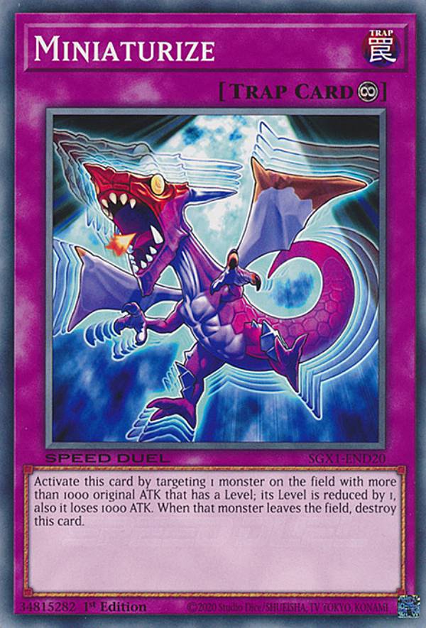 遊戯王 SGX1-END20 ミニチュアライズ Miniaturize (英語版 1st Edition ノーマル) Speed Duel GX:Duel Academy Box