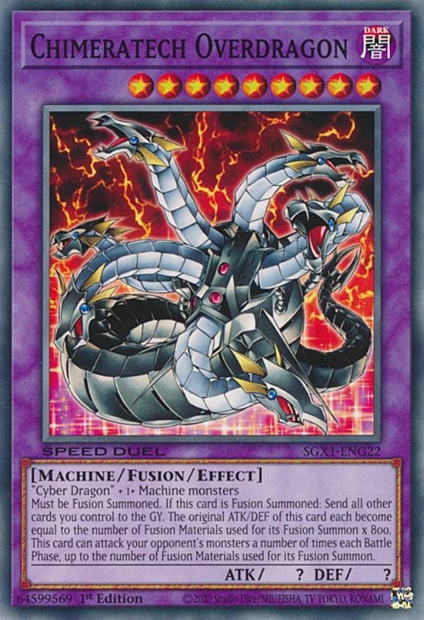 ͷ SGX1-ENG22 ƥåСɥ饴 Chimeratech Overdragon (Ѹ 1st Edition Ρޥ) Speed Duel GXDuel Academy Box