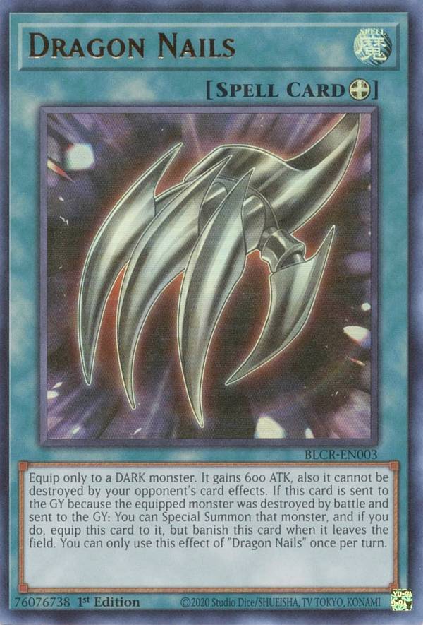 遊戯王 BLCR-EN003 闇竜族の爪 Dragon Nails (英語版 1st Edition ウルトラレア) Battles of Legend：Crystal Revenge