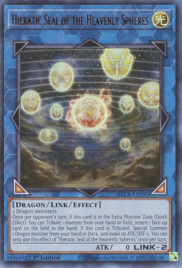 遊戯王 BLCR-EN090 天球の聖刻印 Hieratic Seal of the Heavenly Spheres (英語版 1st Edition ウルトラレア) Battles of Legend：Crystal Revenge