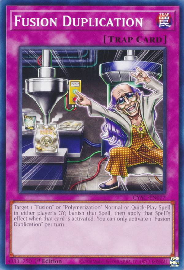 遊戯王 CYAC-EN077 融合複製 Fusion Duplication (英語版 1st Edition ノーマル) Cyberstorm Access