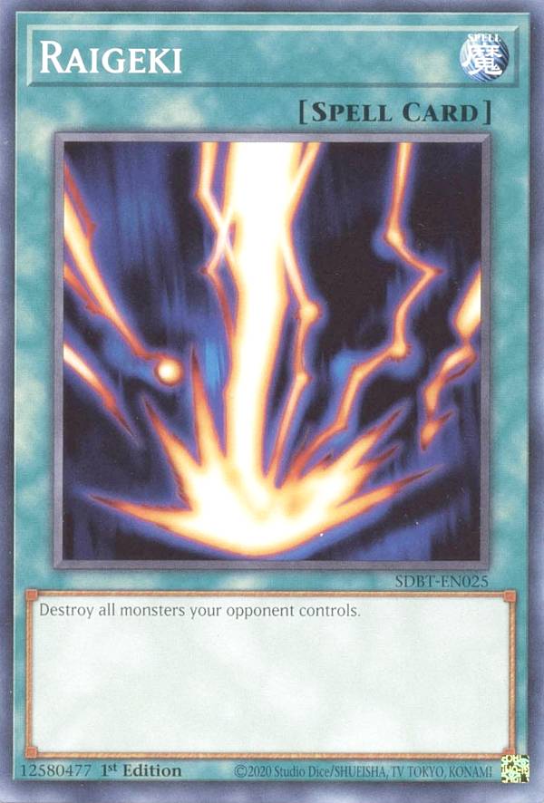 遊戯王 SDBT-EN025 サンダー・ボルト Raigeki (英語版 1st Edition ノーマル) Structure Deck：Beware of Traptrix