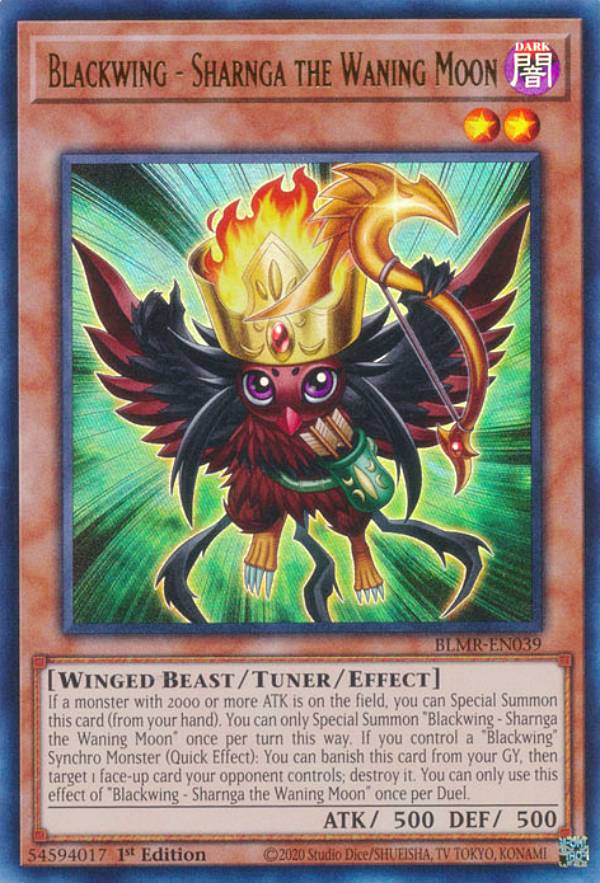遊戯王 BLMR-EN039 BF−下弦のサルンガ Blackwing - Sharnga the Waning Moon (英語版 1st Edition ウルトラレア) Battles of Legend:Monstrous Revenge