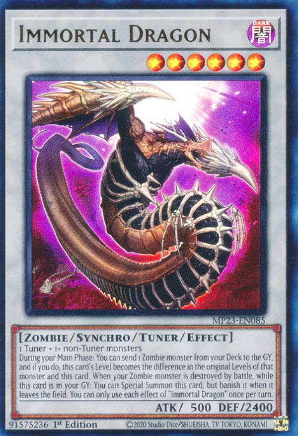 遊戯王 MP23-EN085 イモータル・ドラゴン Immortal Dragon (英語版 1st Edition ウルトラレア) 25th Anniversary Tin：Dueling Heroes