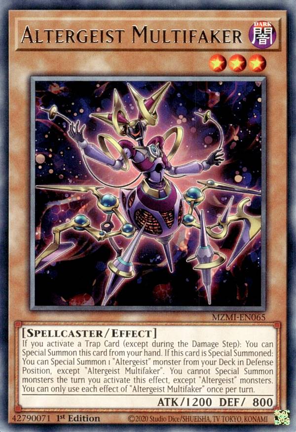 遊戯王 MZMI-EN065 オルターガイスト・マルチフェイカー Altergeist Multifaker (英語版 1st Edition レア) Maze of Millennia