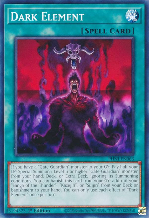 遊戯王 PHNI-EN063 ダーク・エレメント Dark Element (英語版 1st Edition ノーマル) PHANTOM NIGHTMARE