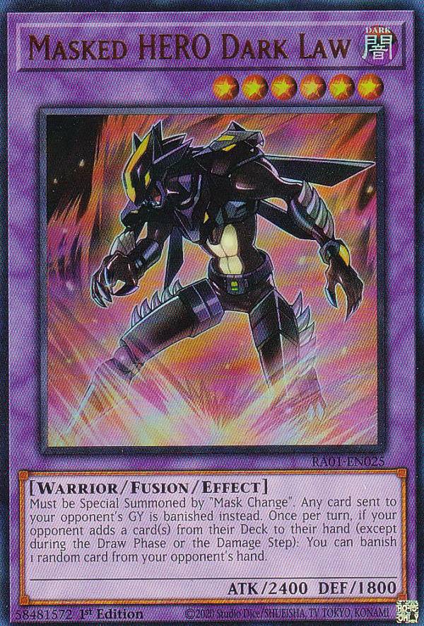 遊戯王 RA01-EN025 M・HERO ダーク・ロウ Masked HERO Dark Law (英語版 1st Edition ウルトラレア) 25th Anniversary Rarity Collection