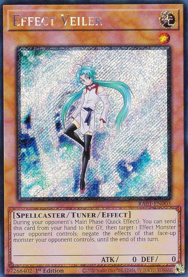 遊戯王 RA01-EN003 エフェクト ヴェーラー Effect Veiler (英語版 1st Edition プラチナムシークレットレア) 25th Anniversary Rarity Collection