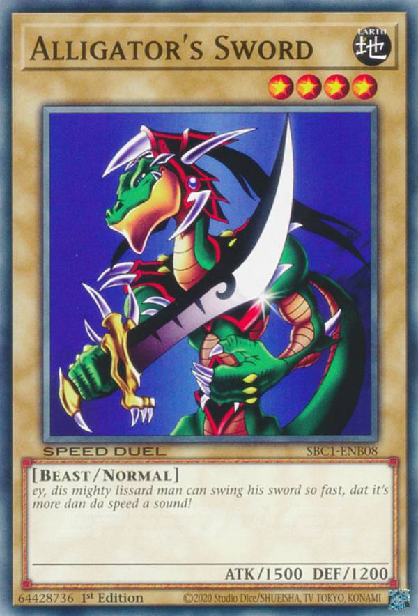 ͷ SBC1-ENB08 磻С Alligator's Sword (Ѹ 1st Edition Ρޥ) Speed DuelStreets of Battle City