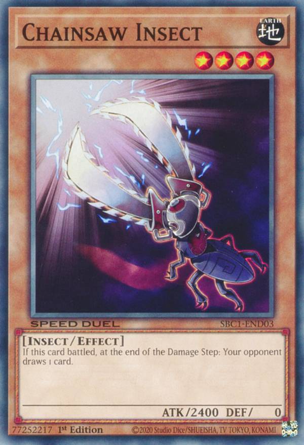 遊戯王 SBC1-END03 電動刃虫 Chainsaw Insect (英語版 1st Edition ノーマル) Speed Duel：Streets of Battle City