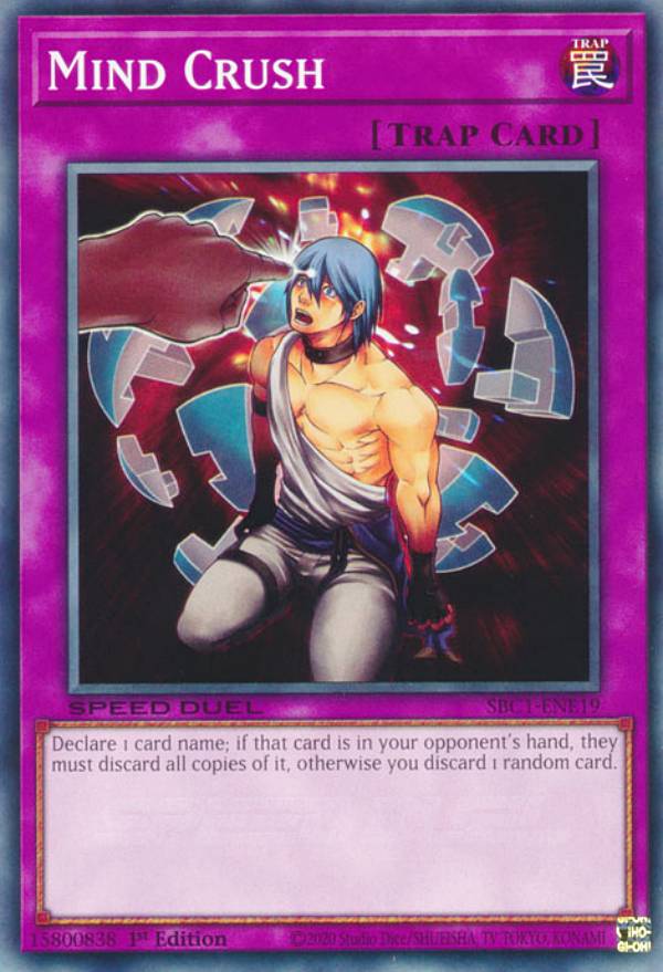 遊戯王 SBC1-ENE19 マインドクラッシュ Mind Crush (英語版 1st Edition ノーマル) Speed Duel：Streets of Battle City