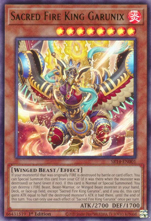 遊戯王 SR14-EN001 聖炎王 ガルドニクス Sacred Fire King Avatar Garunix (英語版 1st Edition ウルトラレア) Structure Deck:Fire Kings