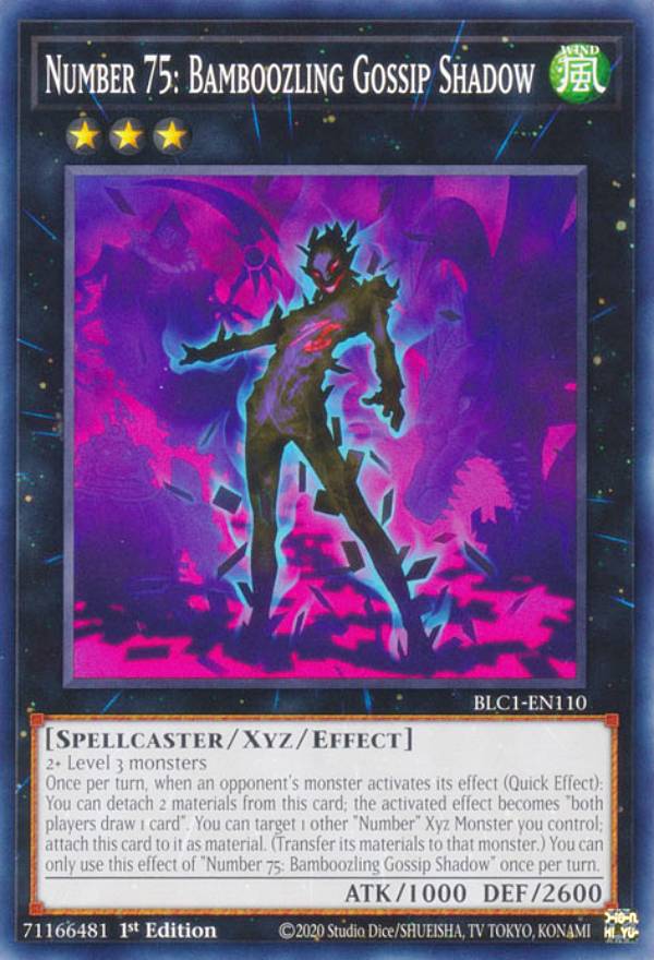 遊戯王 BLC1-EN110 No．75 惑乱のゴシップ・シャドー Number 75: Bamboozling Gossip Shadow (英語版 1st Edition ノーマル) BATTLES OF LEGEND： CHAPTER 1
