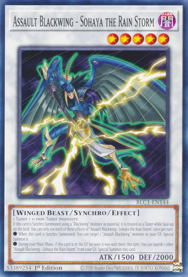 遊戯王 BLC1-EN144 A BF−五月雨のソハヤ Assault Blackwing - Sohaya the Rain Storm (英語版 1st Edition ノーマル) BATTLES OF LEGEND: CHAPTER 1