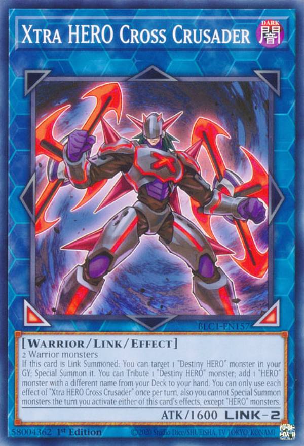 遊戯王 BLC1-EN157 X・HERO クロスガイ Xtra HERO Cross Crusader (英語版 1st Edition ノーマル) BATTLES OF LEGEND： CHAPTER 1