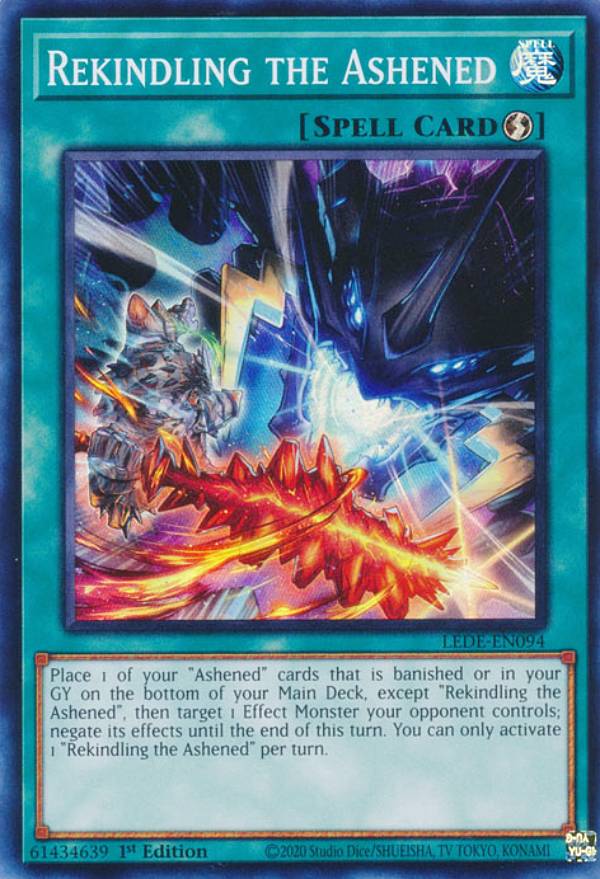 遊戯王 LEDE-EN094 Rekindling the Ashened (英語版 1st Edition スーパーレア) Legacy of Destruction