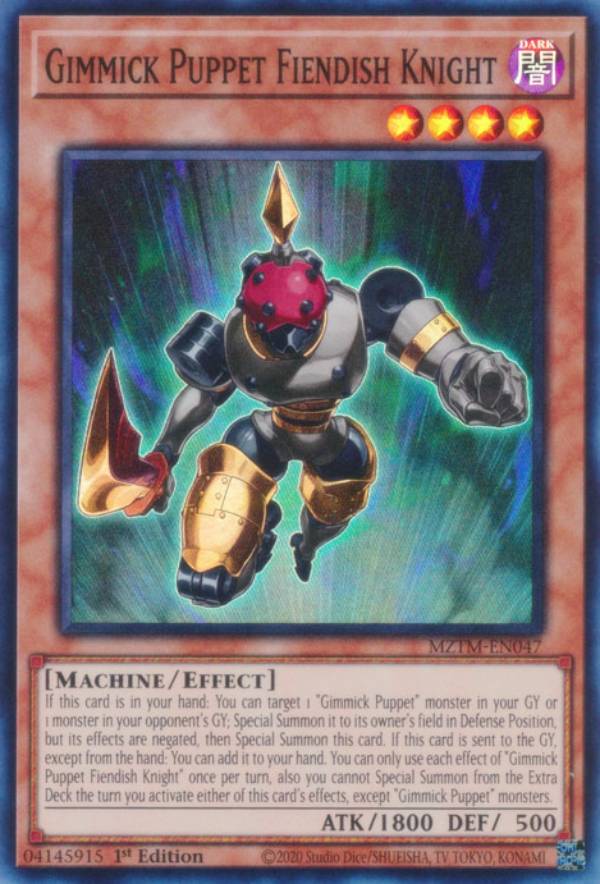 ͷ MZTM-EN047 ߥåѥڥå−顼ʥ Gimmick Puppet Fiendish Knight (...