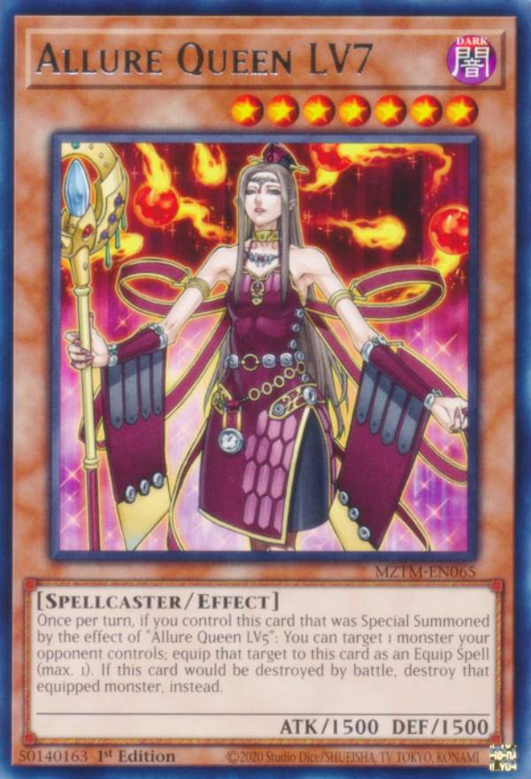 遊戯王 MZTM-EN065 魅惑の女王 LV7 Allure Queen LV7 (英語版 1st Edition レア) Maze of the Master