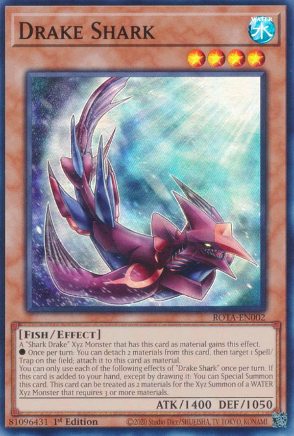 遊戯王 ROTA-EN002 ドレイク・シャーク Drake Shark (英語版 1st Edition スーパーレア) RAGE OF THE ABYSS
