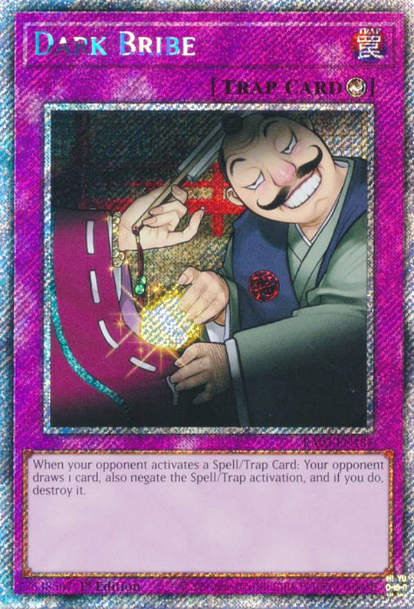 遊戯王 RA03-EN187 Dark Bribe 魔宮の賄賂 (英語版 1st Edition プラチナシークレットレア) Quarter Century Bonanza