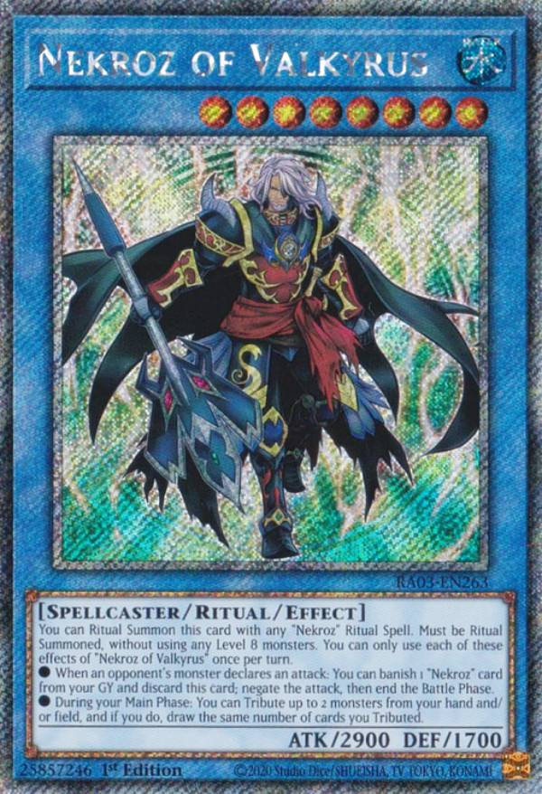 遊戯王 RA03-EN263 Nekroz of Valkyrus ヴァルキュルスの影霊衣 (英語版 1st Edition プラチナシークレットレア) Quarter Century Bonanza
