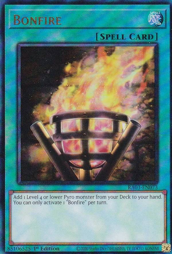 遊戯王 RA03-EN073 Bonfire 篝火 (英語版 1st Edition プリズマティックアルティメットレア) Quarter Century Bonanza