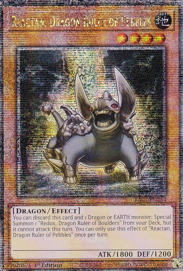 遊戯王 RA03-EN254 Reactan, Dragon Ruler of Pebbles 地征竜−リアクタン (英語版 1st Edition 25th クォーターセンチュリーシークレットレア) Quarter Century Bonanza