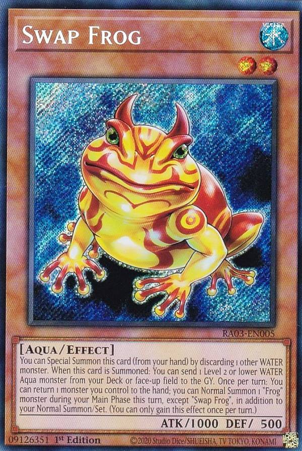 遊戯王 RA03-EN005 Swap Frog 鬼ガエル (英語版 1st Edition シークレットレア) Quarter Century Bonanza