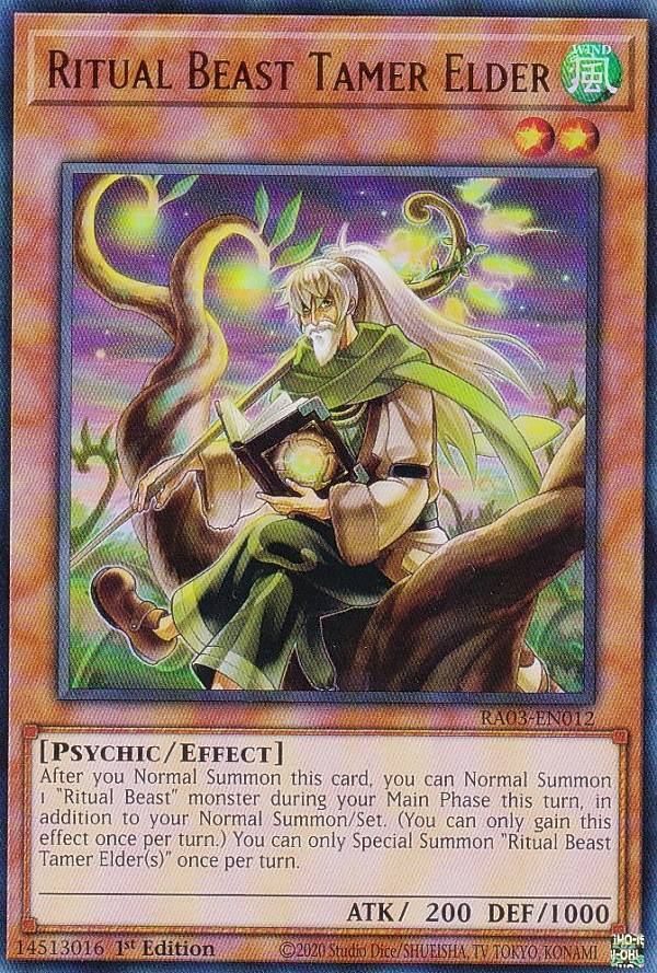 ͷ RA03-EN012 Ritual Beast Tamer Elder ûȤĹϷ (Ѹ 1st Edition ȥ쥢) Quarter Century Bonanza