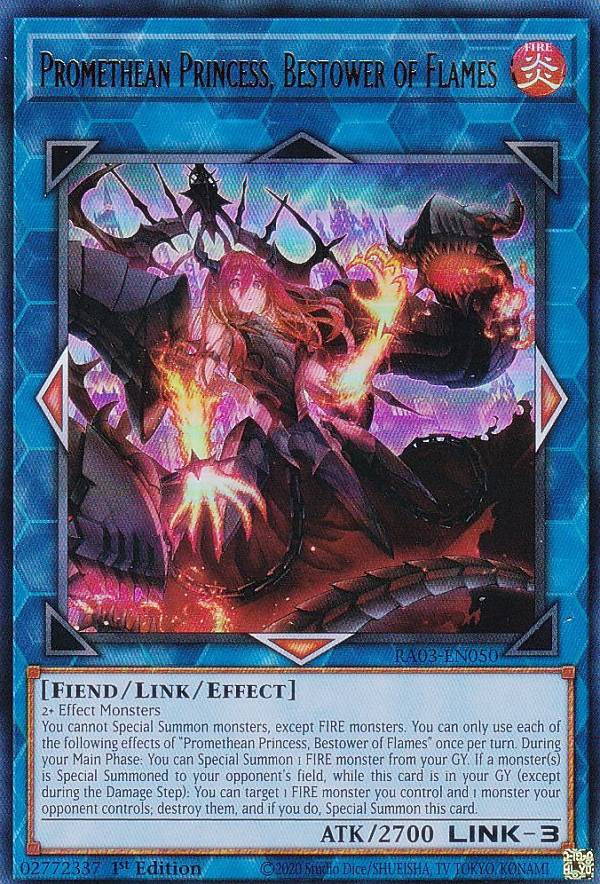 遊戯王 RA03-EN050 Promethean Princess, Bestower of Flames 賜炎の咎姫 (英語版 1st Edition ウルトラレア) Quarter Century Bonanza