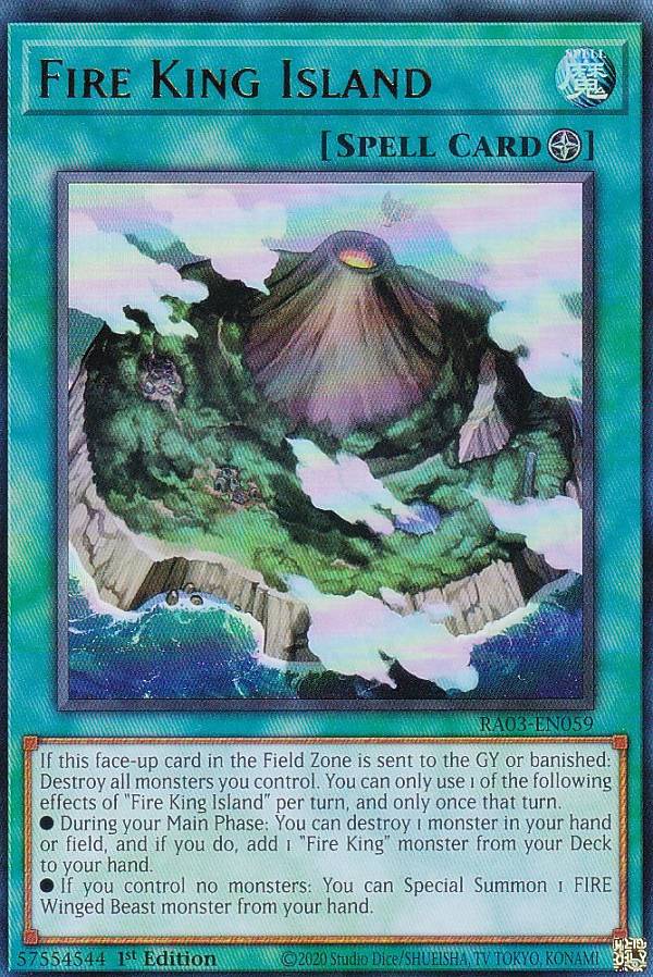 遊戯王 RA03-EN059 Fire King Island 炎王の孤島 (英語版 1st Edition ウルトラレア) Quarter Century Bonanza
