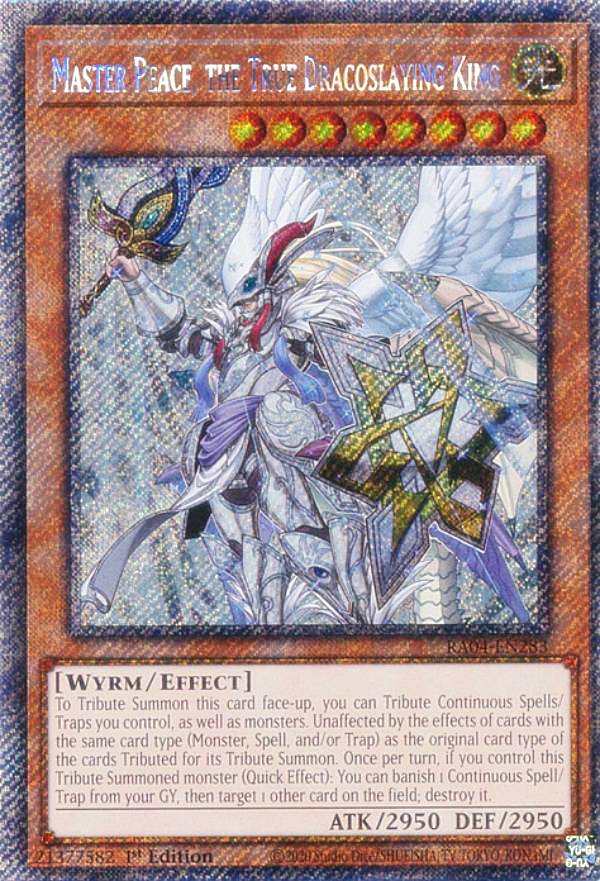 遊戯王 RA04-EN283 真竜剣皇マスターP Master Peace, the True Dracoslaying King (英語版 1st Edition プラチナシークレットレア) Quarter Century Stampede