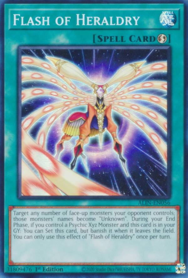 遊戯王 ALIN-EN056 紋章の明滅 Flash of Heraldry (英語版 1st Edition スーパーレア) Alliance Insight