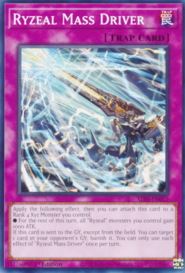 遊戯王 ALIN-EN075 ライゼオル・マスドライバー Ryzeal Mass Driver (英語版 1st Edition ノーマル) Alliance Insight