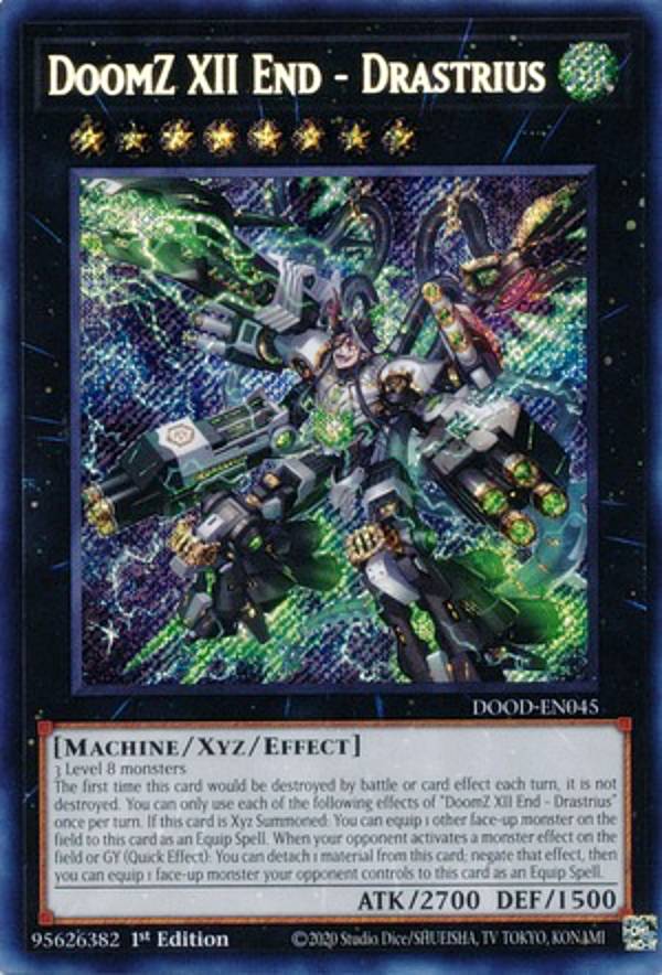 遊戯王 DOOD-EN045 終獄龍機XII−ドラストリウス DoomZ XII End - Drastrius (英語版 1st Edition シークレットレア) Doom of Dimensions