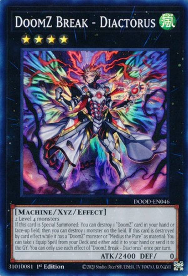 遊戯王 DOOD-EN046 終刻獄徒 ディアクトロス DoomZ Break - Diactorus (英語版 1st Edition スーパーレア) Doom of Dimensions