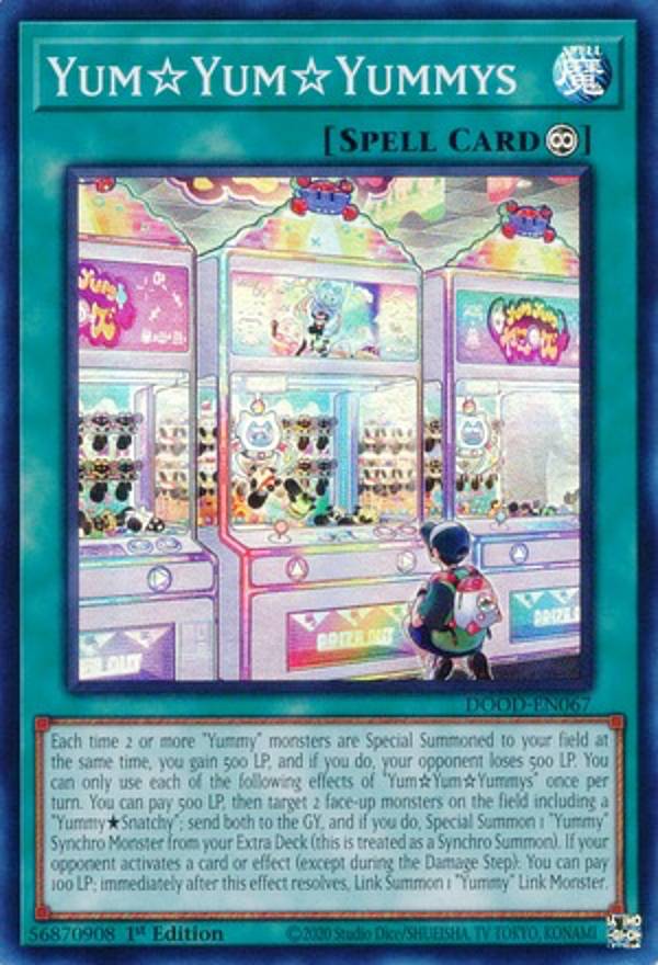 遊戯王 DOOD-EN067 Yum☆Yum☆ヤミーズ Yum☆Yum☆Yummys (英語版 1st Edition スーパーレア) Doom of Dimensions