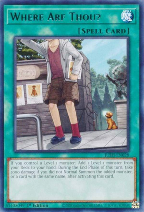遊戯王 JUSH-EN028 ワンチャン!? Where Arf Thou? (英語版 1st Edition レア) Justice Hunters