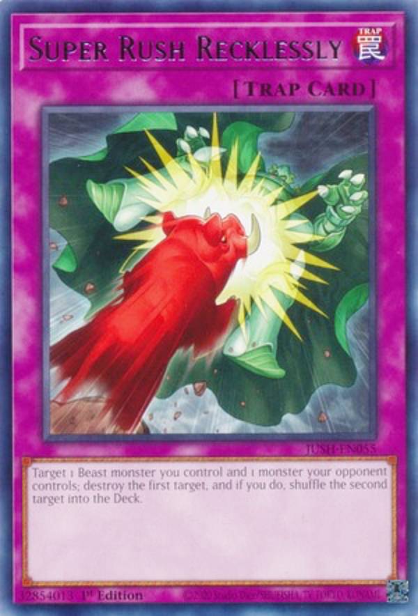遊戯王 JUSH-EN055 猛突進 Super Rush Recklessly (英語版 1st Edition レア) Justice Hunters