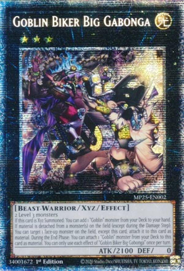 遊戯王 MP25-EN002 百鬼羅刹 巨魁ガボンガ Goblin Biker Big Gabonga (英語版 1st Edition スターライトレア) 2025 Mega-Pack Bundle