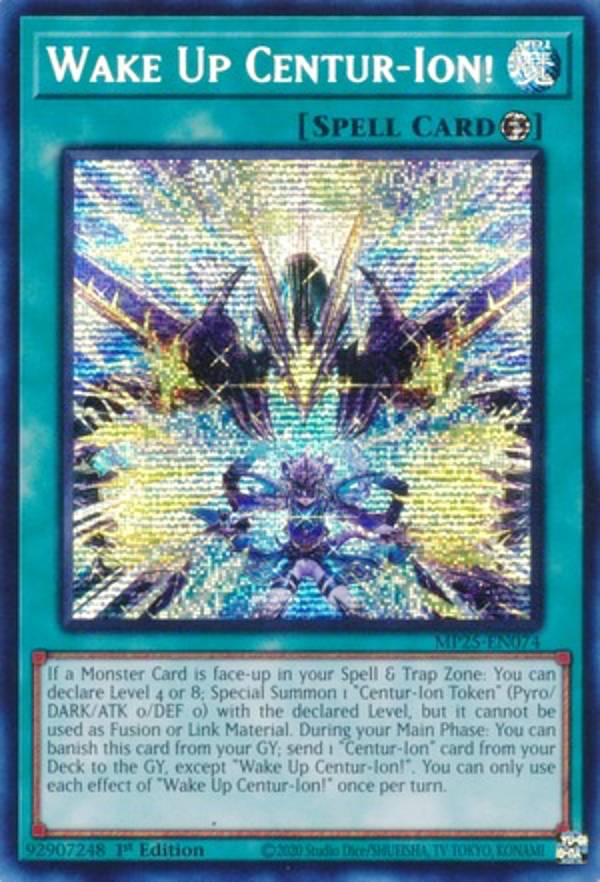 遊戯王 MP25-EN074 ウェイクアップ・センチュリオン! Wake Up Centur-Ion! (英語版 1st Edition プリズマティックシークレットレア) 2025 Mega-Pack Bundle